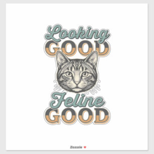Looking Good Feline Good Vintage Cat Design_1
