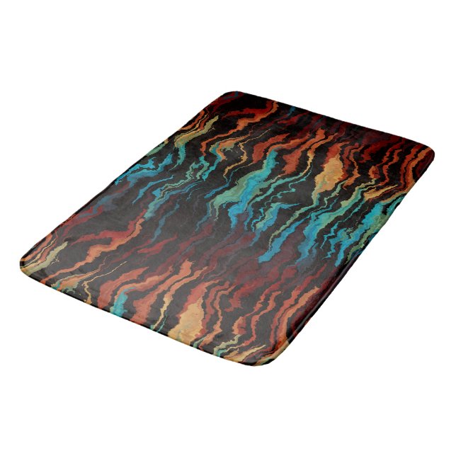 Looking into the Fire abstract Bath Mat (Angled)