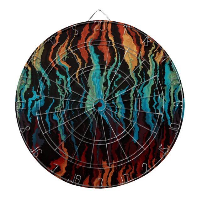 Looking into the Fire abstract Dartboard (Front)