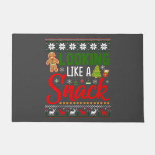 Looking Like A Snack Funny Christmas Cookie Ugly Doormat