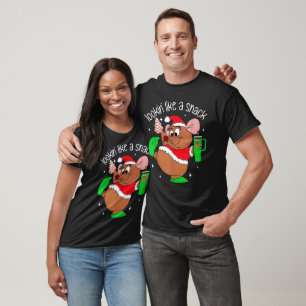 Looking Like A Snack Funny Mouse Christmas T-Shirt