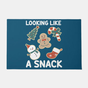 Looking Like A Snack Merry Christmas Santa Snack  Doormat