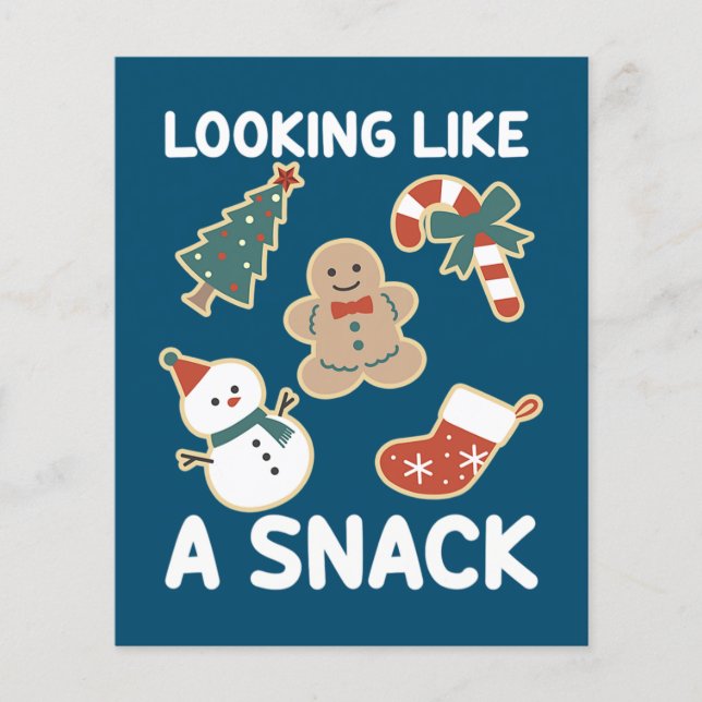 Looking Like A Snack Merry Christmas Santa Snack  Flyer (Front)