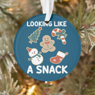 Looking Like A Snack Merry Christmas Santa Snack Ornament