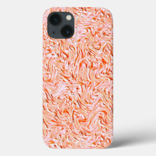 Looking like textured of wall, salmon colour iPhone 13 case