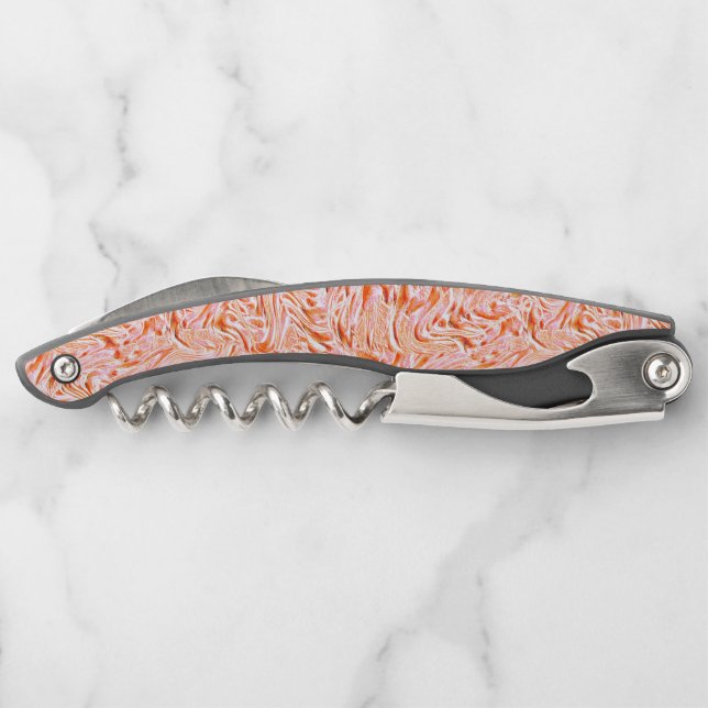 Looking like textured of wall, salmon colour corkscrew (Back)