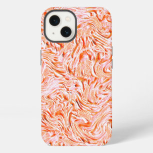 Looking like textured of wall, salmon colour iPhone 13 case