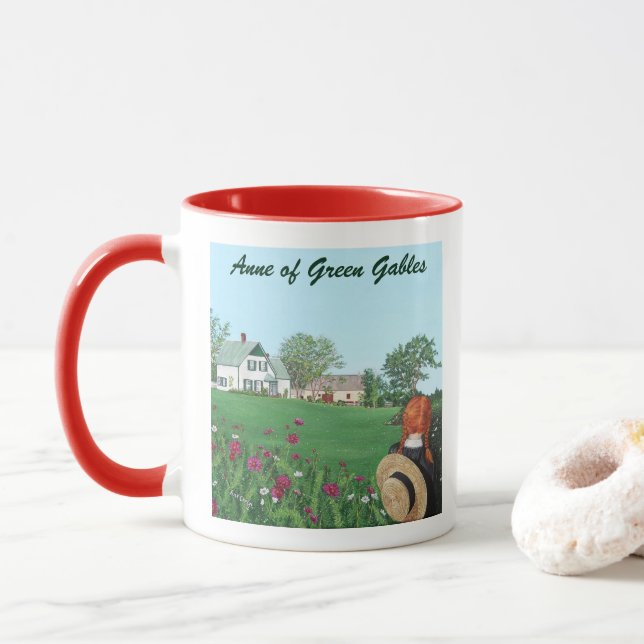 Looking on with Love, Anne of Green Gables Mug (With Donut)