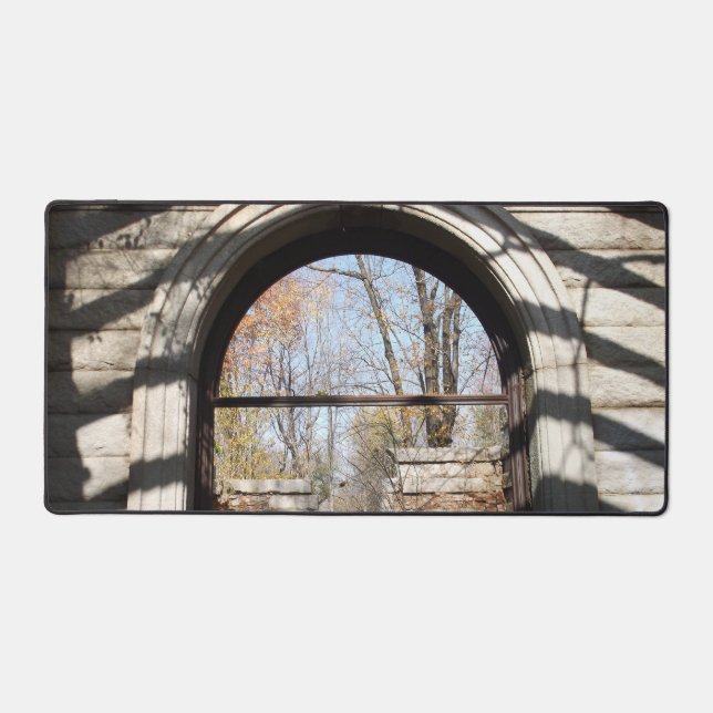Looking out Through the Ruin Desk Mat (Front)