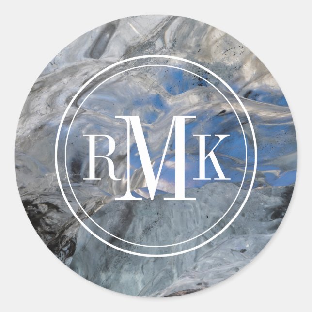 Looking Out Through Thick Ice Classic Round Sticker (Front)