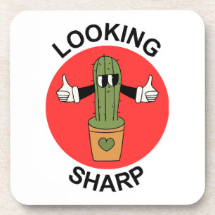 Looking Sharp Cactus Pun Coaster