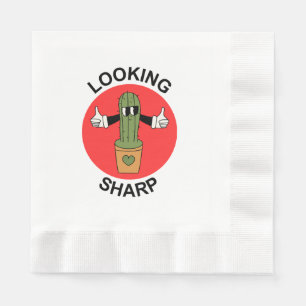 Looking Sharp Cactus Pun Napkin