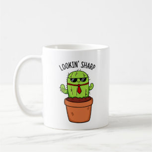 Looking Sharp Funny Cactus Pun Coffee Mug