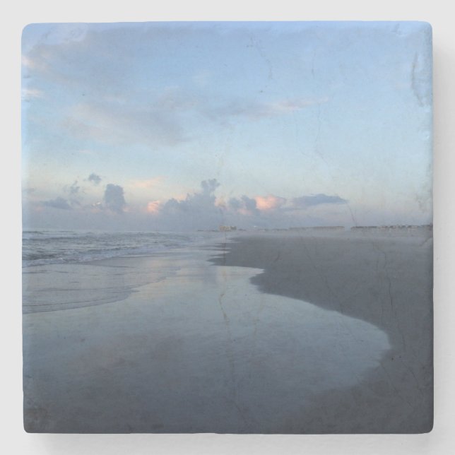 Looking South, Wrightsville Beach Stone Coaster (Front)