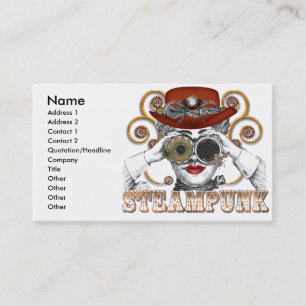 looking steampunked steampunk collage art business card