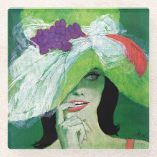 Looking the Other Way Glass Coaster