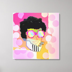 Looking Through Hearts Reflected Glasses Canvas Print