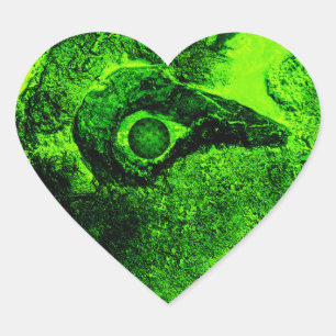 looking to green heart sticker