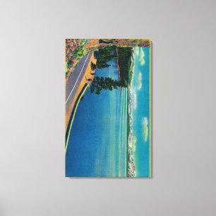 Looking towards Zephyr Cove, Mt. Tallac in Canvas Print
