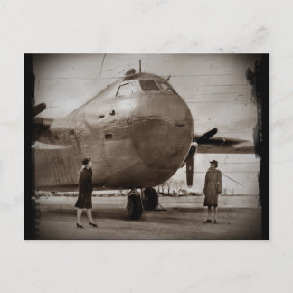 Looking Up at Bomber Postcard