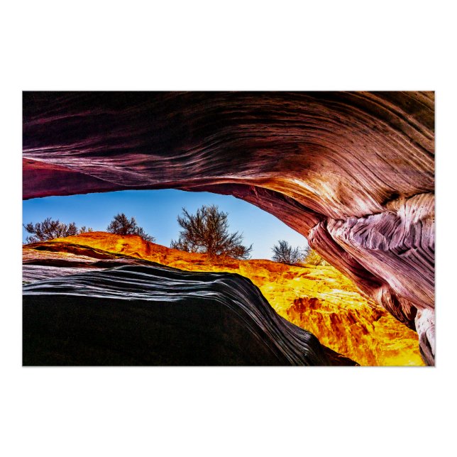 Looking Up in Peekaboo Canyon Poster (Front)