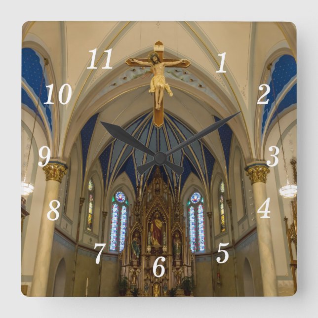 Looking Up St Peter Altar Wall Clock (Front)
