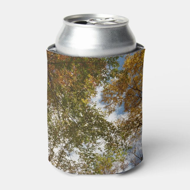 Looking Up to Fall Leaves II Autumn Nature Can Cooler (Can Front)