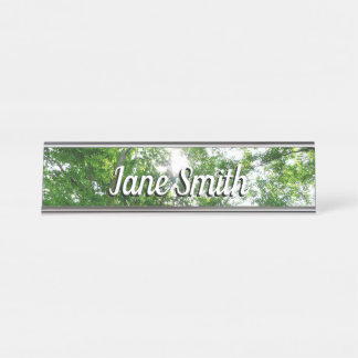 Looking Up to Summer Trees Desk Name Plate