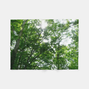 Looking Up to Summer Trees Fleece Blanket