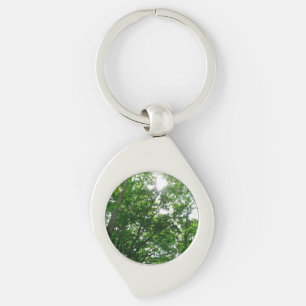 Looking Up to Summer Trees Key Ring