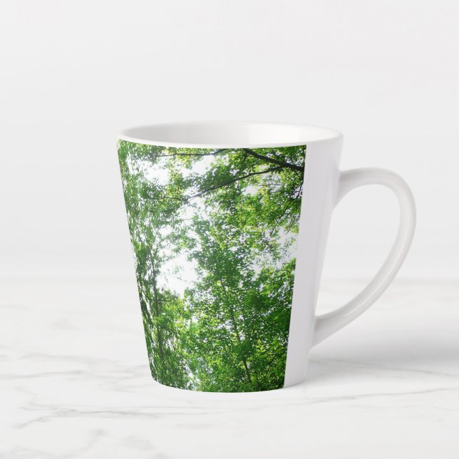 Looking Up to Summer Trees Latte Mug (Right)