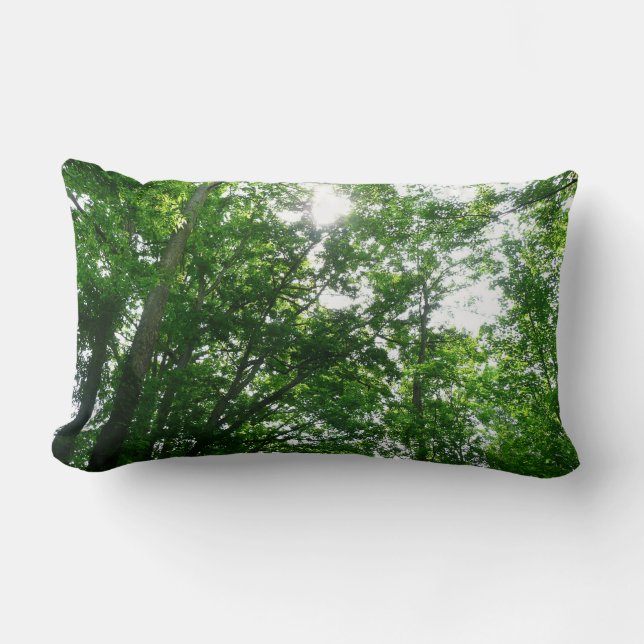 Looking Up to Summer Trees Lumbar Cushion (Front)