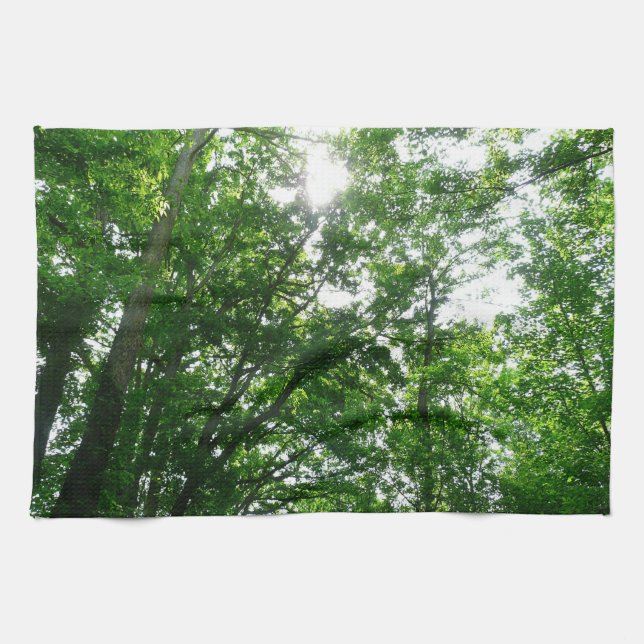 Looking Up to Summer Trees Tea Towel (Horizontal)