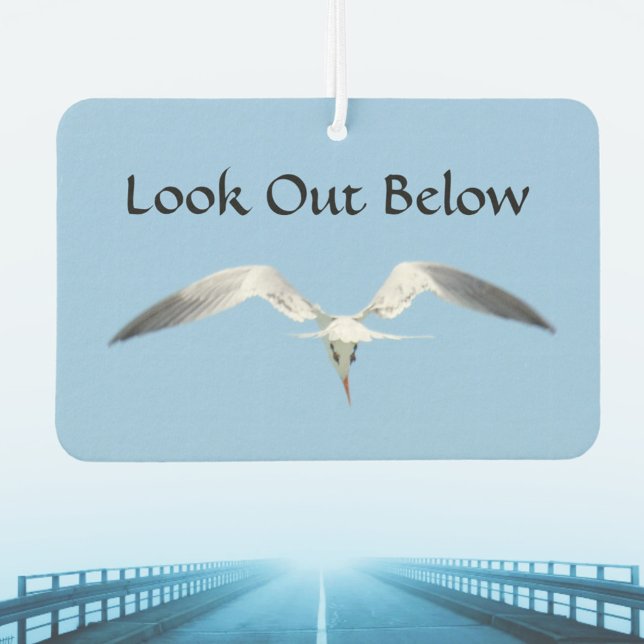 Lookout Below Royal Tern in Flight Car Air Freshener (Creator Uploaded)