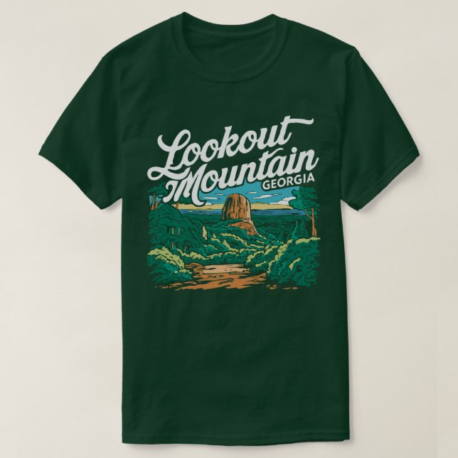 Lookout Mountain Georgia Retro TShirt (Design Front)
