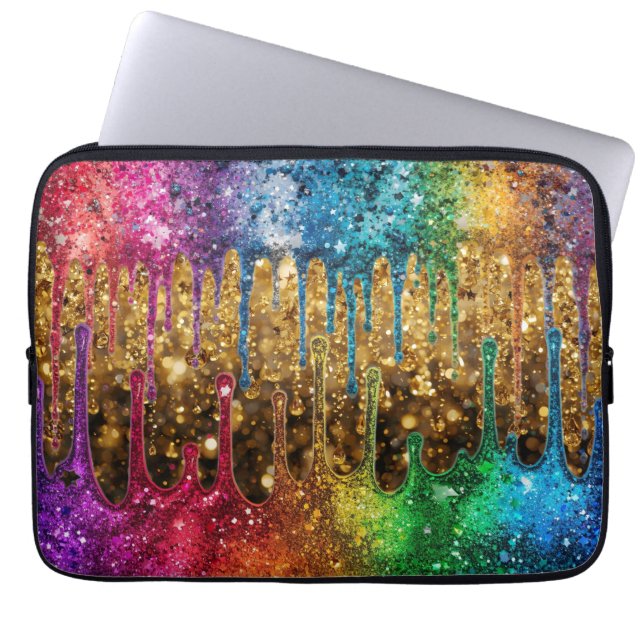 Looks Like Glitter on a Customized Electronics Bag (Front)