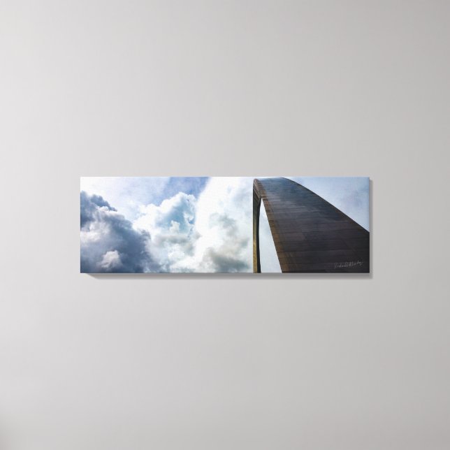 Lookup Gateway Arch St.Louis MO | 36x12 2X Canvas (Front)