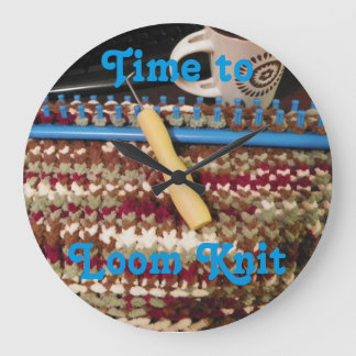 Loom Knitter's Clock, Kits Large Clock