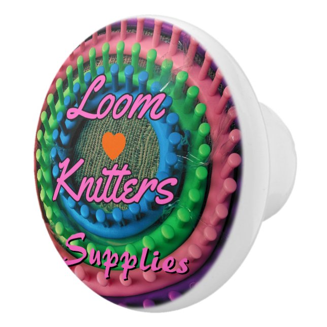 Loom knitters Room Ceramic Knob (Right)