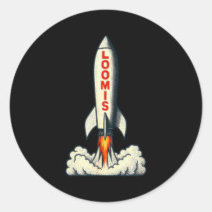 Loomis Rocket! Classic Round Sticker