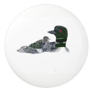 Loon Baby on board Ceramic Knob