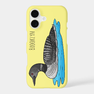 Loon bird cartoon illustration 