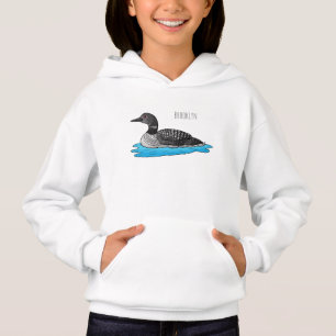 Loon bird cartoon illustration 