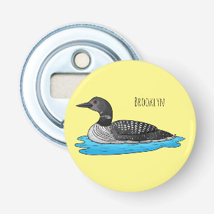 Loon bird cartoon illustration bottle opener