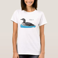Loon bird cartoon illustration