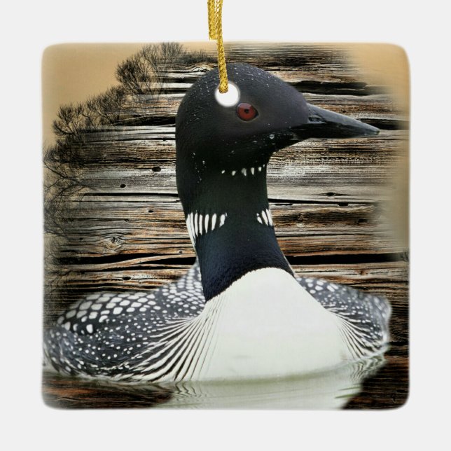 Loon Ceramic Ornament (Front)