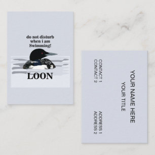 Loon Common Loon Bird Lake  Business Card