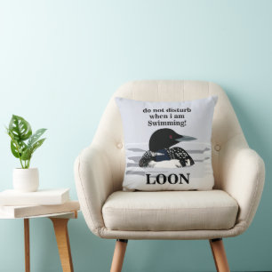 Loon Common Loon Bird Lake Funny Cushion