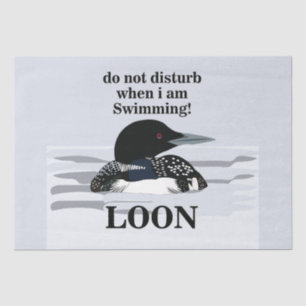 Loon Common Loon Bird Lake Funny Tissue Paper