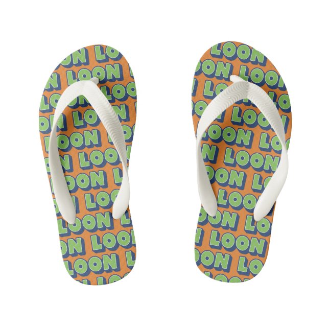 Loon Doric Scottish Dialect Flipflops, Kid's Jandals (Footbed)